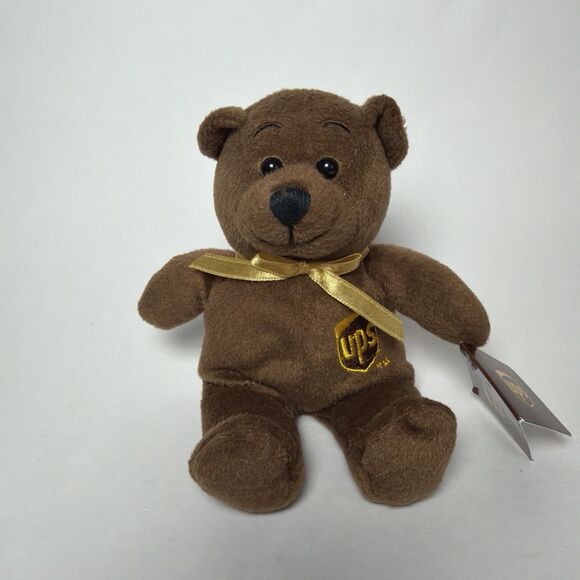 UPS United Parcel Service plush vintage Brown Bear 2007 Official Merch Tag Rare